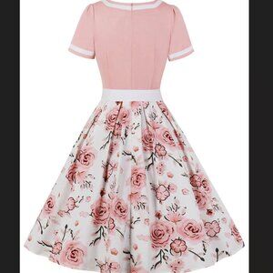 Retro Stage Floral Swing Dress